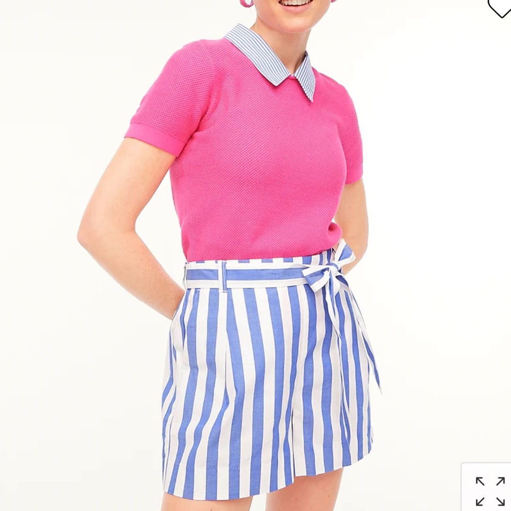 J Crew Striped Paperbag Shorts